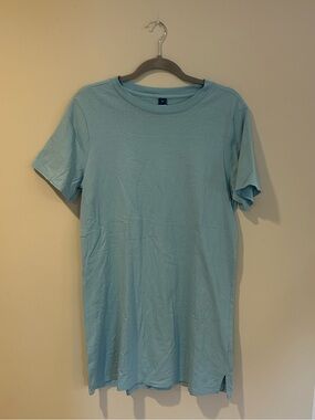 Old Navy Sky Blue Short-Sleeve Tee Shirt Dress